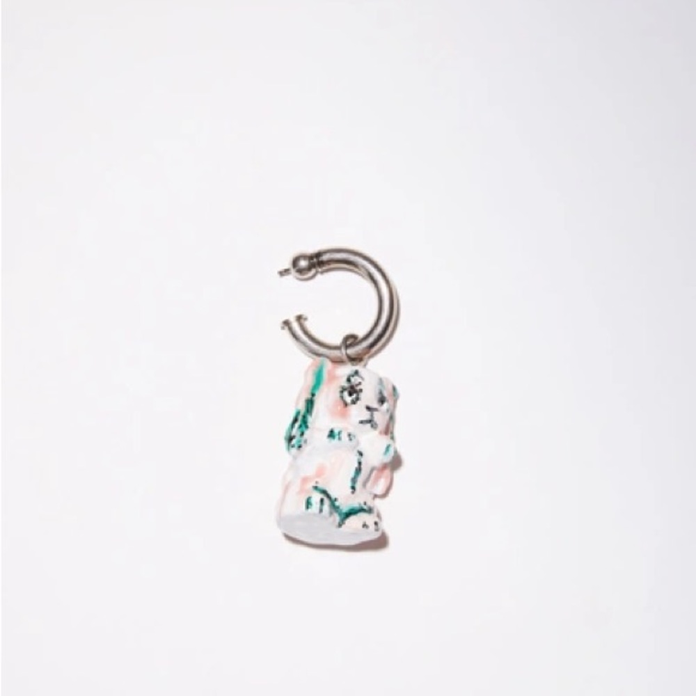 Acne Studios Animal Charm Earring in Light Pink